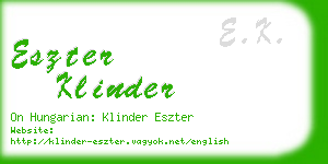 eszter klinder business card